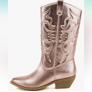 Metallic Light Pink “Reno” Western Boots Size 8